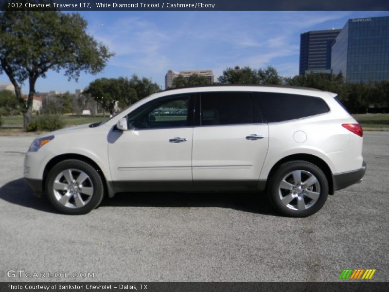White Diamond Tricoat / Cashmere/Ebony 2012 Chevrolet Traverse LTZ