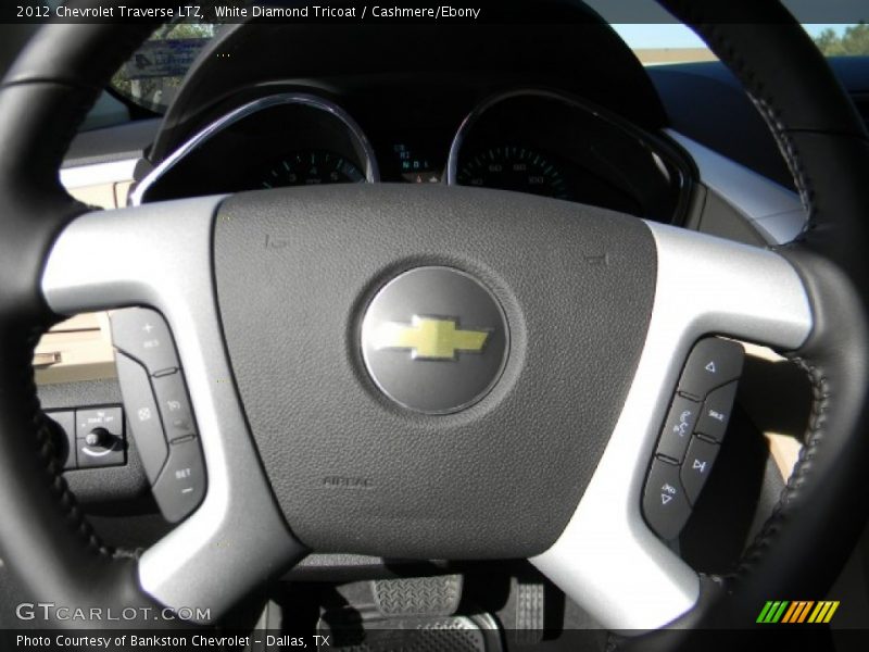 White Diamond Tricoat / Cashmere/Ebony 2012 Chevrolet Traverse LTZ