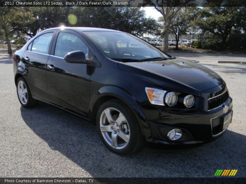 Black / Dark Pewter/Dark Titanium 2012 Chevrolet Sonic LTZ Sedan