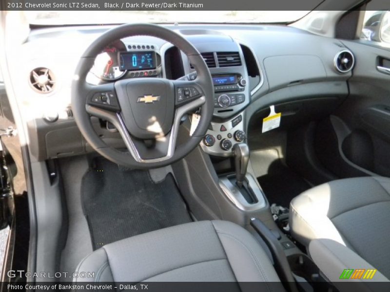 Black / Dark Pewter/Dark Titanium 2012 Chevrolet Sonic LTZ Sedan