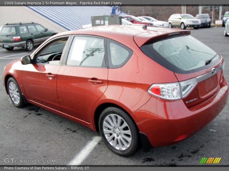 Paprika Red Pearl / Ivory 2009 Subaru Impreza 2.5i Premium Wagon