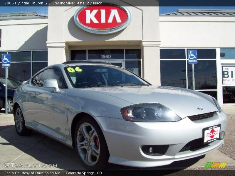 Sterling Silver Metallic / Black 2006 Hyundai Tiburon GT