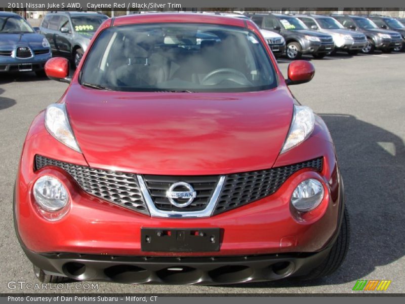 Cayenne Red / Black/Silver Trim 2011 Nissan Juke S AWD