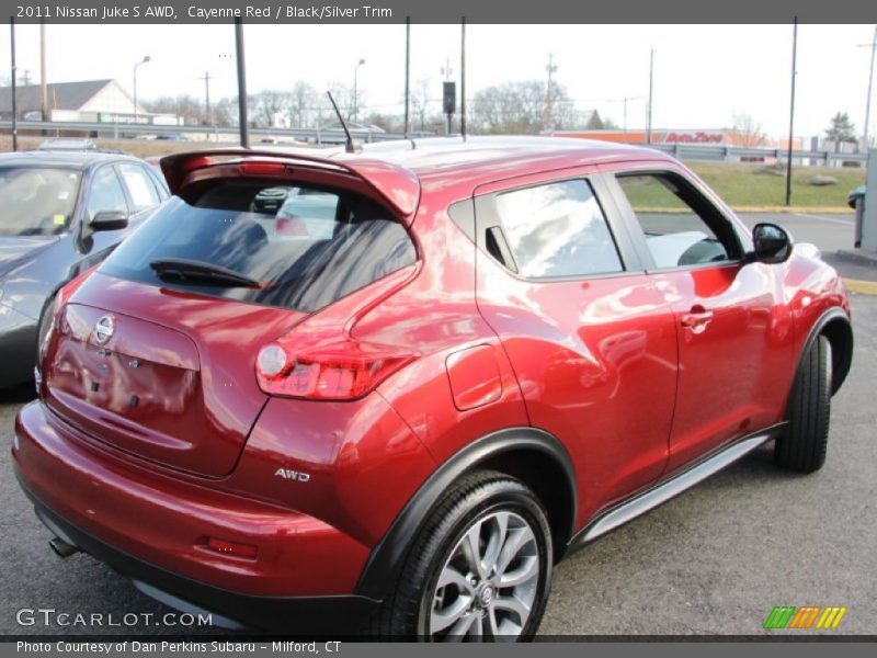 Cayenne Red / Black/Silver Trim 2011 Nissan Juke S AWD