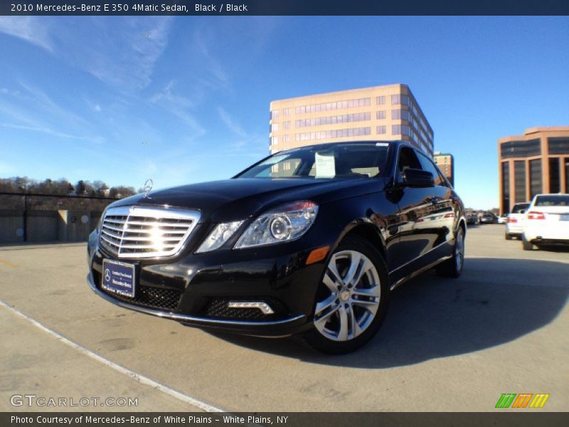 Black / Black 2010 Mercedes-Benz E 350 4Matic Sedan