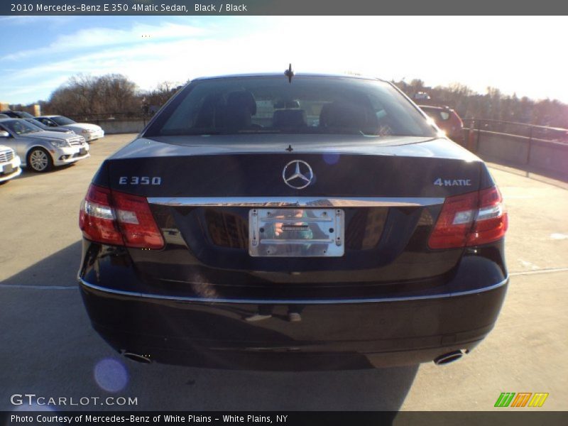 Black / Black 2010 Mercedes-Benz E 350 4Matic Sedan