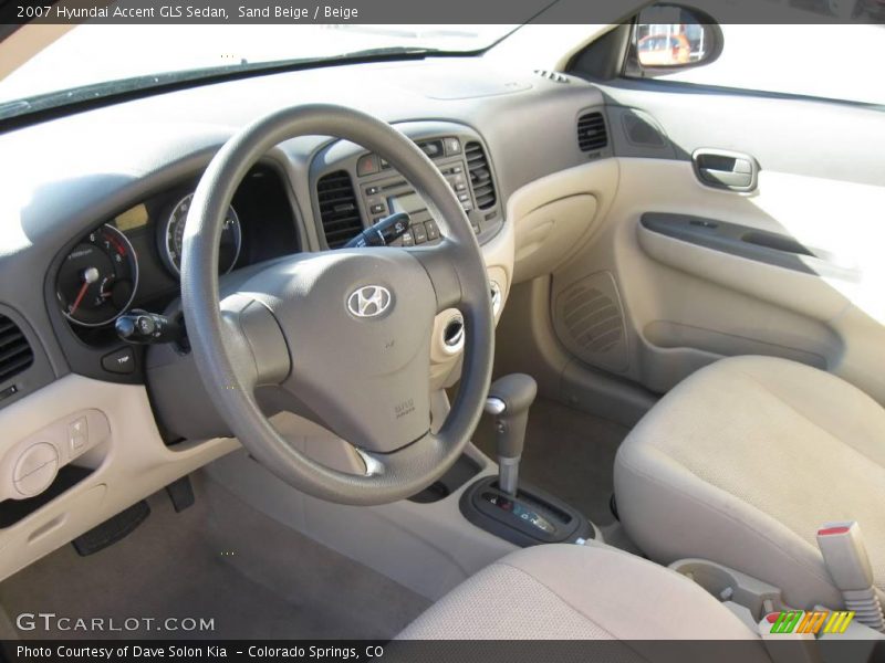 Sand Beige / Beige 2007 Hyundai Accent GLS Sedan