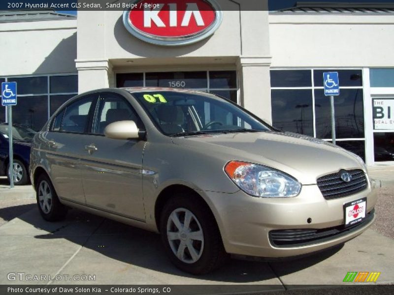 Sand Beige / Beige 2007 Hyundai Accent GLS Sedan