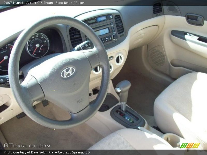 Sand Beige / Beige 2007 Hyundai Accent GLS Sedan