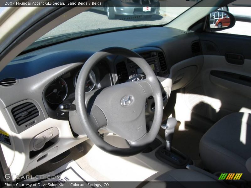 Sand Beige / Beige 2007 Hyundai Accent GLS Sedan