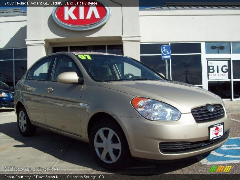 Sand Beige / Beige 2007 Hyundai Accent GLS Sedan