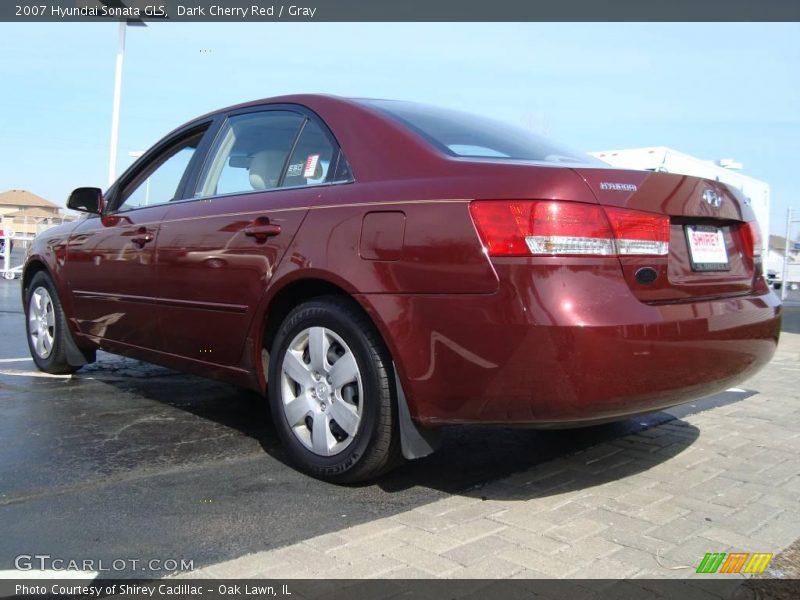 Dark Cherry Red / Gray 2007 Hyundai Sonata GLS