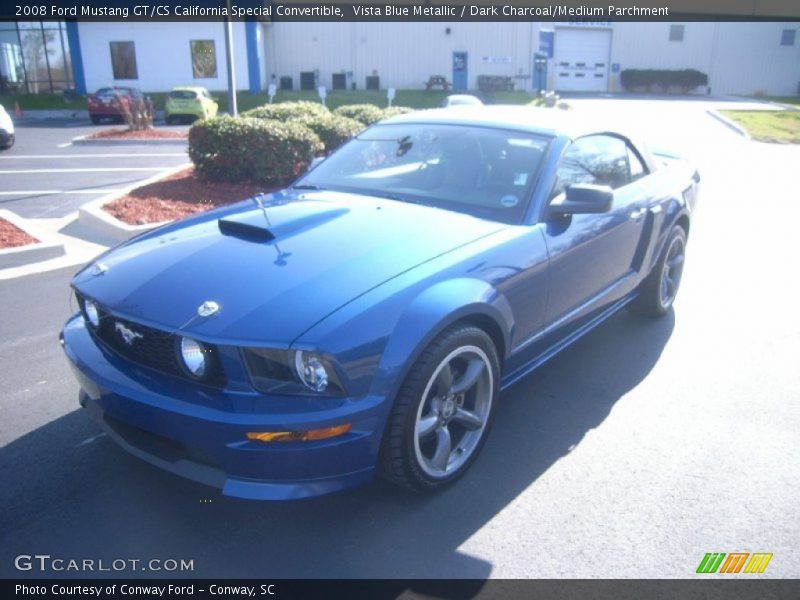 Vista Blue Metallic / Dark Charcoal/Medium Parchment 2008 Ford Mustang GT/CS California Special Convertible