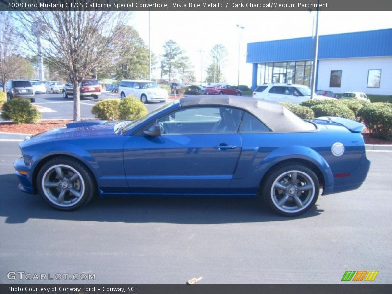 Vista Blue Metallic / Dark Charcoal/Medium Parchment 2008 Ford Mustang GT/CS California Special Convertible