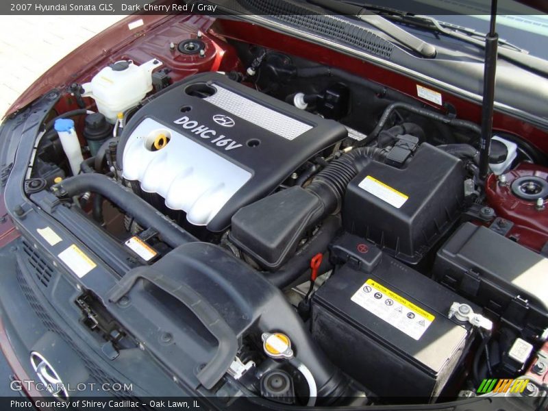 Dark Cherry Red / Gray 2007 Hyundai Sonata GLS
