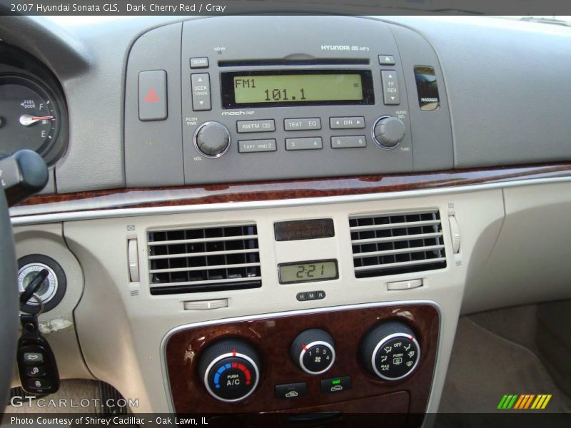 Dark Cherry Red / Gray 2007 Hyundai Sonata GLS