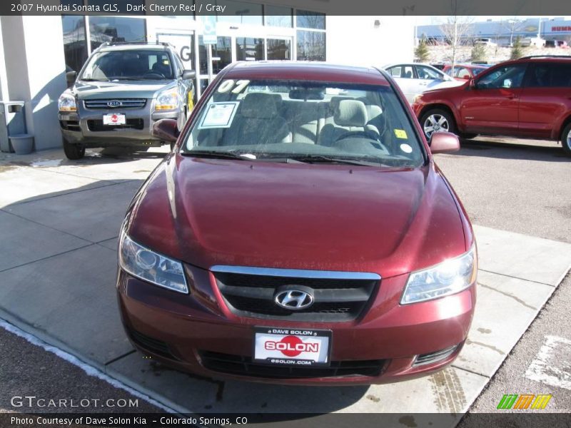 Dark Cherry Red / Gray 2007 Hyundai Sonata GLS