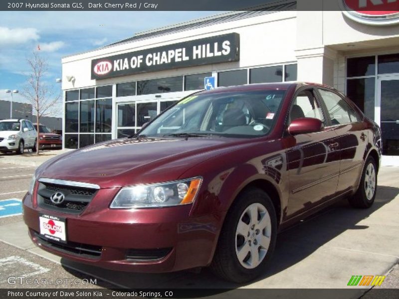 Dark Cherry Red / Gray 2007 Hyundai Sonata GLS