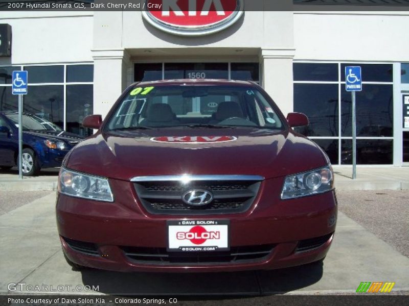 Dark Cherry Red / Gray 2007 Hyundai Sonata GLS