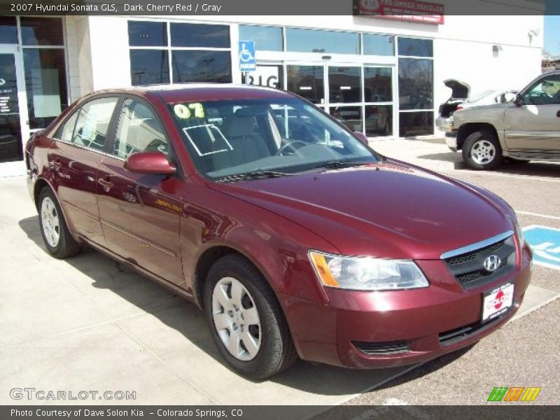 Dark Cherry Red / Gray 2007 Hyundai Sonata GLS