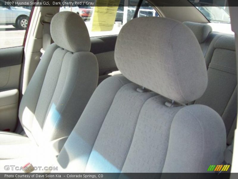 Dark Cherry Red / Gray 2007 Hyundai Sonata GLS
