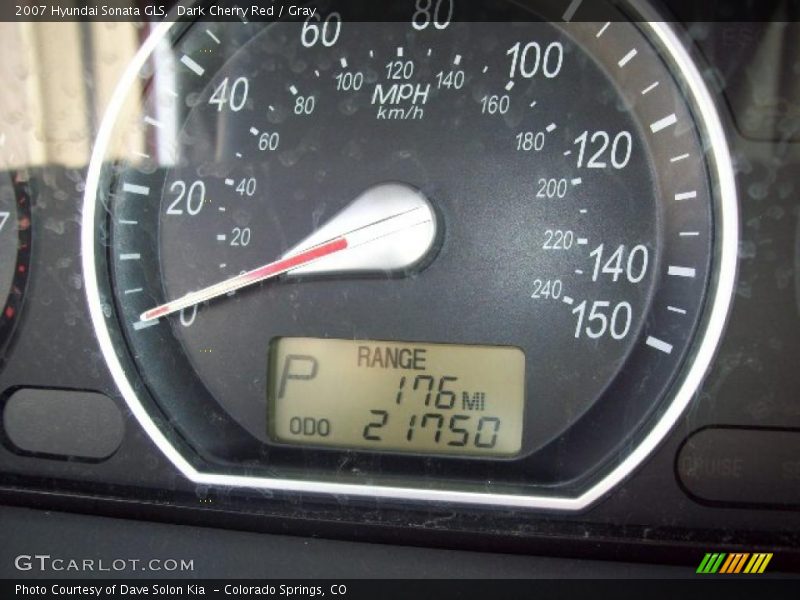 Dark Cherry Red / Gray 2007 Hyundai Sonata GLS