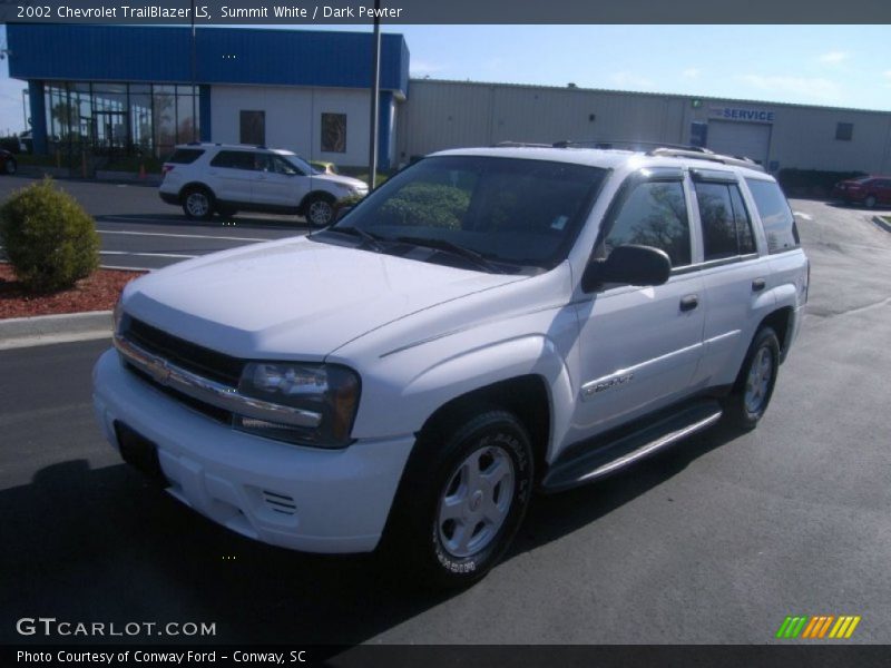 Summit White / Dark Pewter 2002 Chevrolet TrailBlazer LS