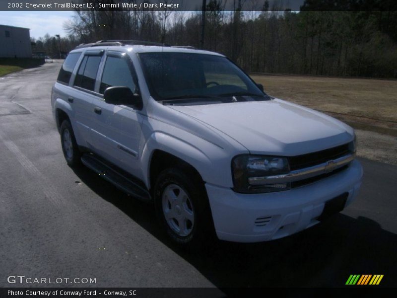 Summit White / Dark Pewter 2002 Chevrolet TrailBlazer LS