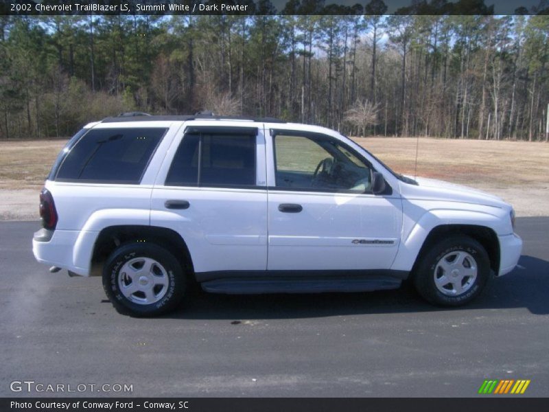 Summit White / Dark Pewter 2002 Chevrolet TrailBlazer LS