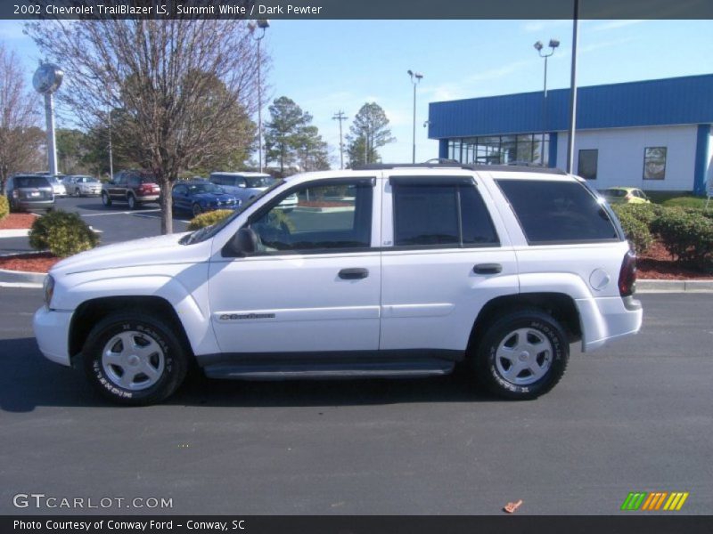 Summit White / Dark Pewter 2002 Chevrolet TrailBlazer LS