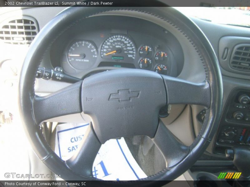Summit White / Dark Pewter 2002 Chevrolet TrailBlazer LS