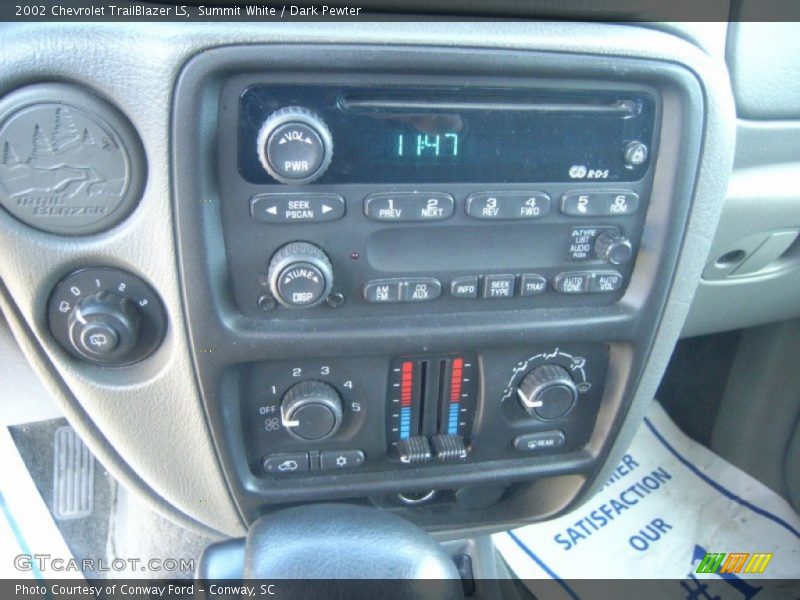 Summit White / Dark Pewter 2002 Chevrolet TrailBlazer LS