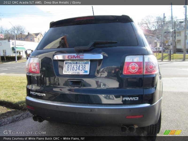 Deep Blue Metallic / Ebony 2012 GMC Acadia SLT AWD