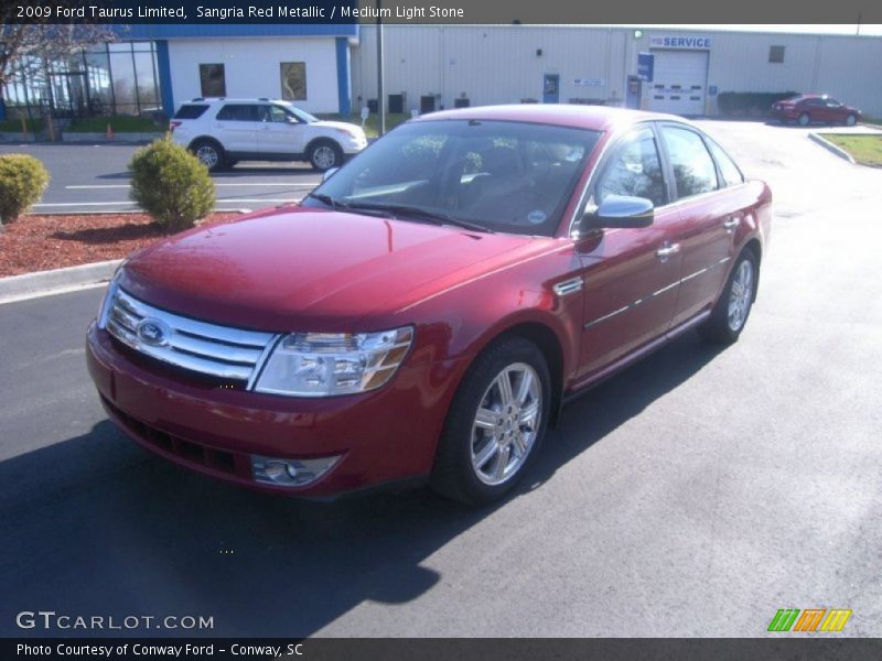 Sangria Red Metallic / Medium Light Stone 2009 Ford Taurus Limited