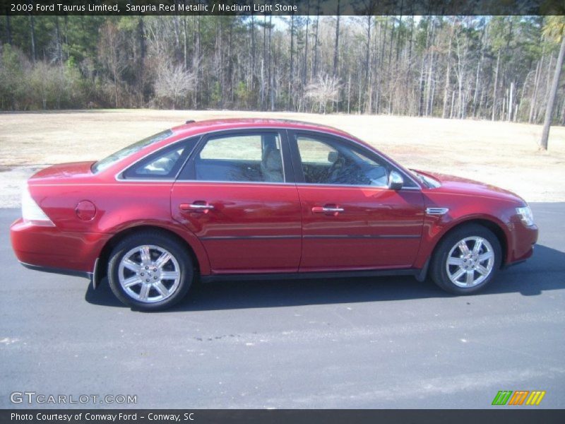 Sangria Red Metallic / Medium Light Stone 2009 Ford Taurus Limited