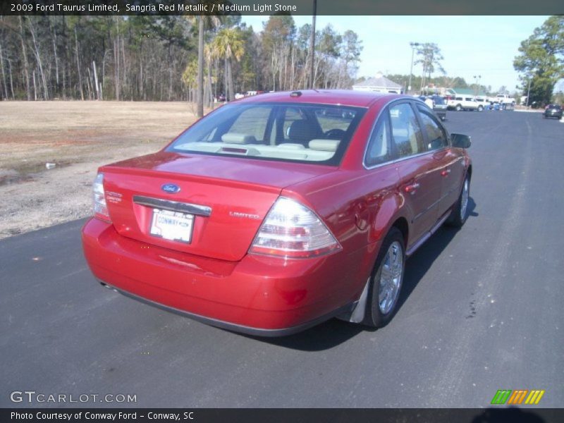 Sangria Red Metallic / Medium Light Stone 2009 Ford Taurus Limited
