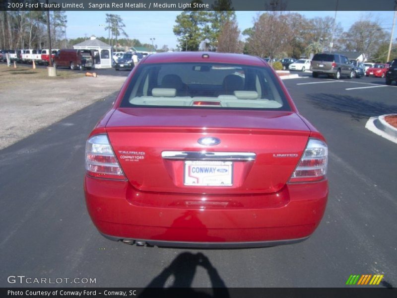 Sangria Red Metallic / Medium Light Stone 2009 Ford Taurus Limited