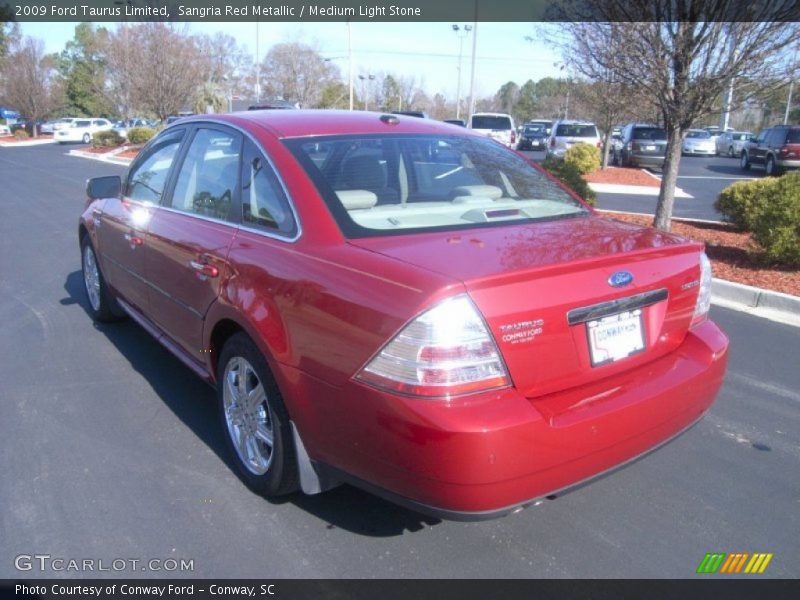 Sangria Red Metallic / Medium Light Stone 2009 Ford Taurus Limited