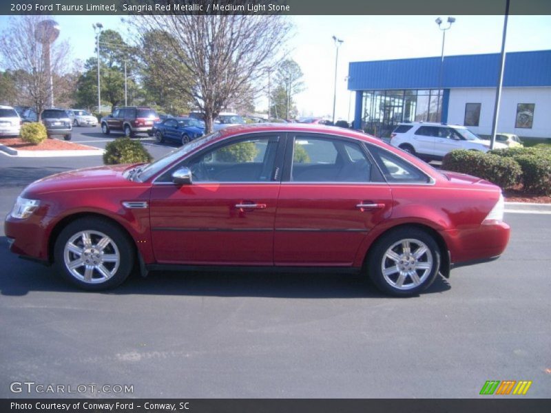 Sangria Red Metallic / Medium Light Stone 2009 Ford Taurus Limited
