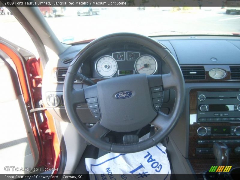 Sangria Red Metallic / Medium Light Stone 2009 Ford Taurus Limited