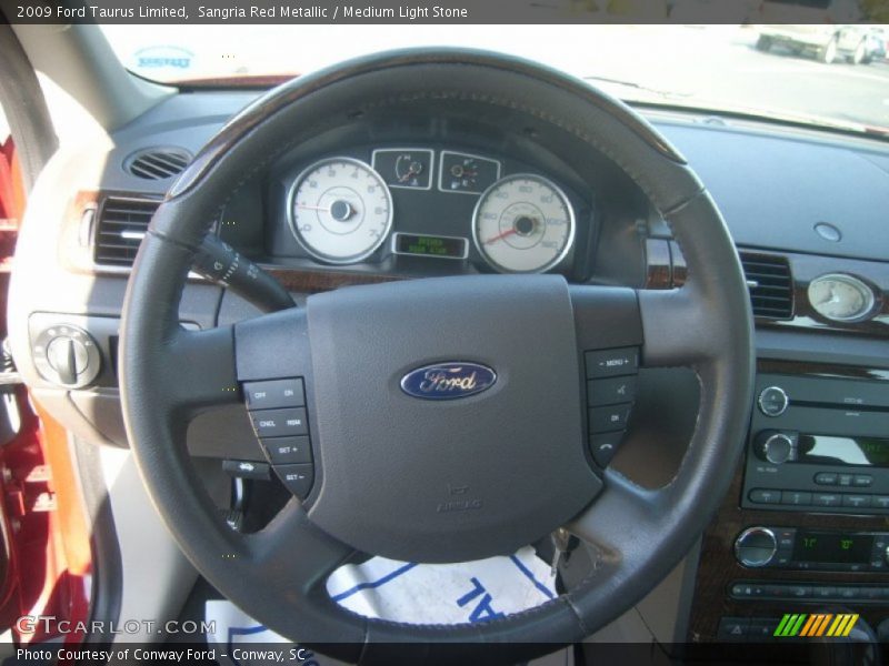 Sangria Red Metallic / Medium Light Stone 2009 Ford Taurus Limited