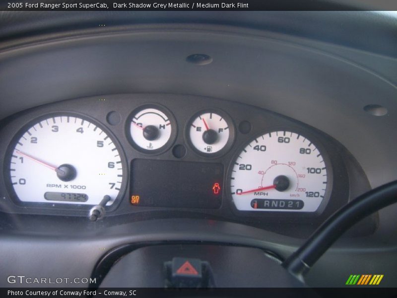 Dark Shadow Grey Metallic / Medium Dark Flint 2005 Ford Ranger Sport SuperCab