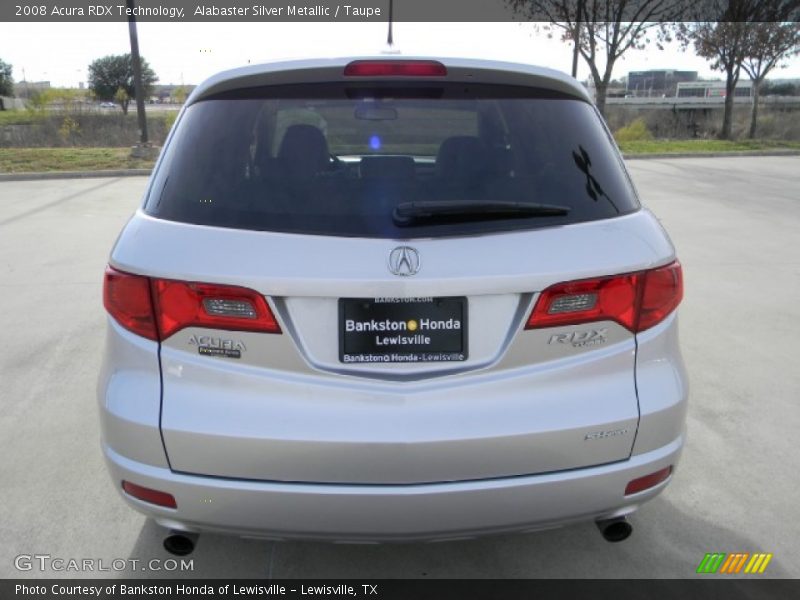 Alabaster Silver Metallic / Taupe 2008 Acura RDX Technology