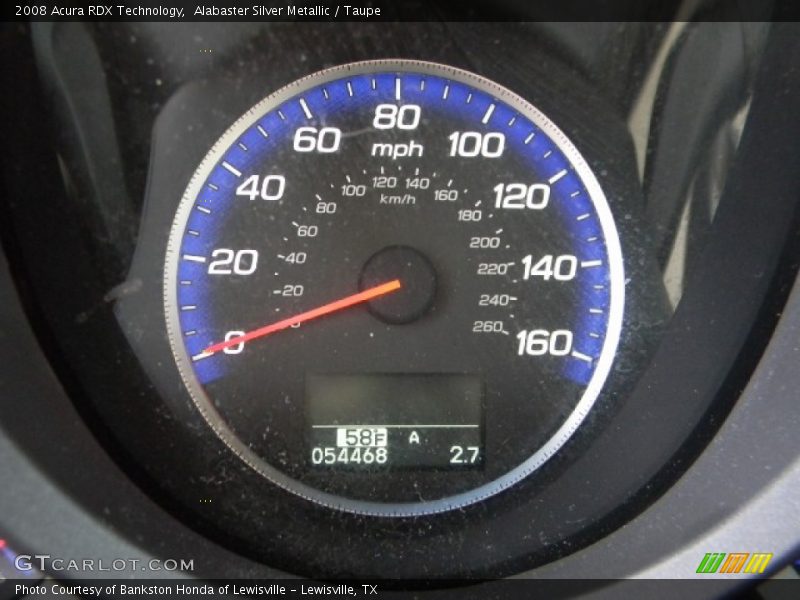 Alabaster Silver Metallic / Taupe 2008 Acura RDX Technology