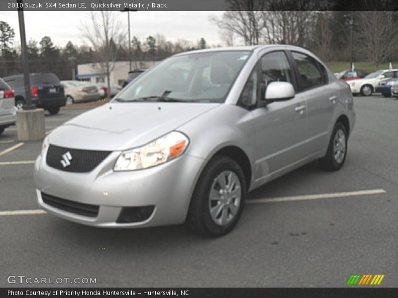 Quicksilver Metallic / Black 2010 Suzuki SX4 Sedan LE