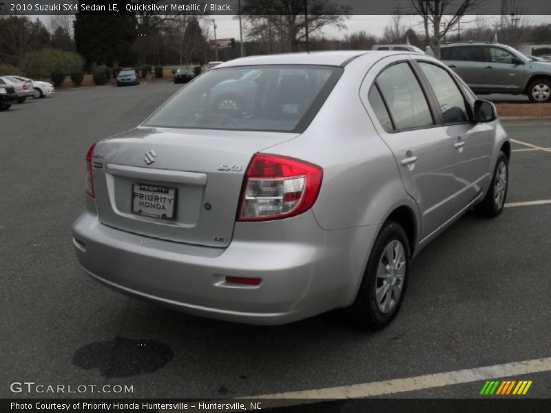 Quicksilver Metallic / Black 2010 Suzuki SX4 Sedan LE