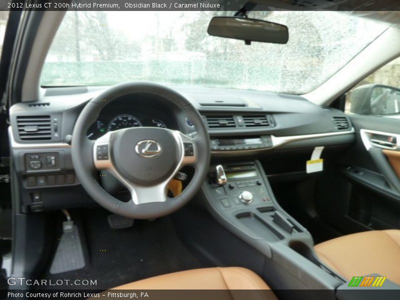 Obsidian Black / Caramel Nuluxe 2012 Lexus CT 200h Hybrid Premium