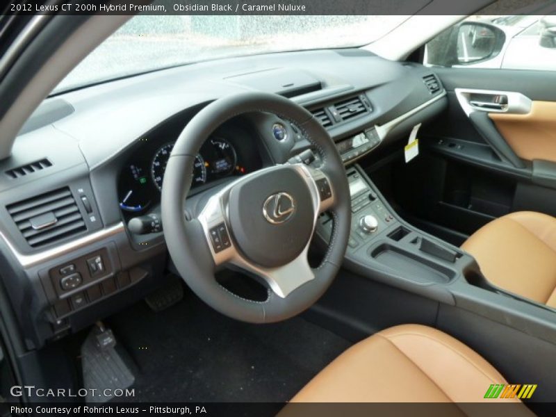 Obsidian Black / Caramel Nuluxe 2012 Lexus CT 200h Hybrid Premium