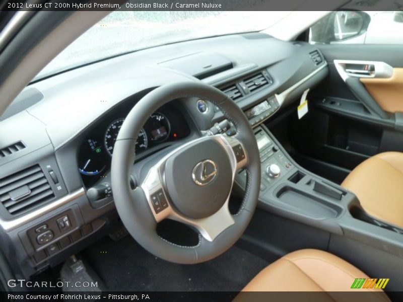 Obsidian Black / Caramel Nuluxe 2012 Lexus CT 200h Hybrid Premium