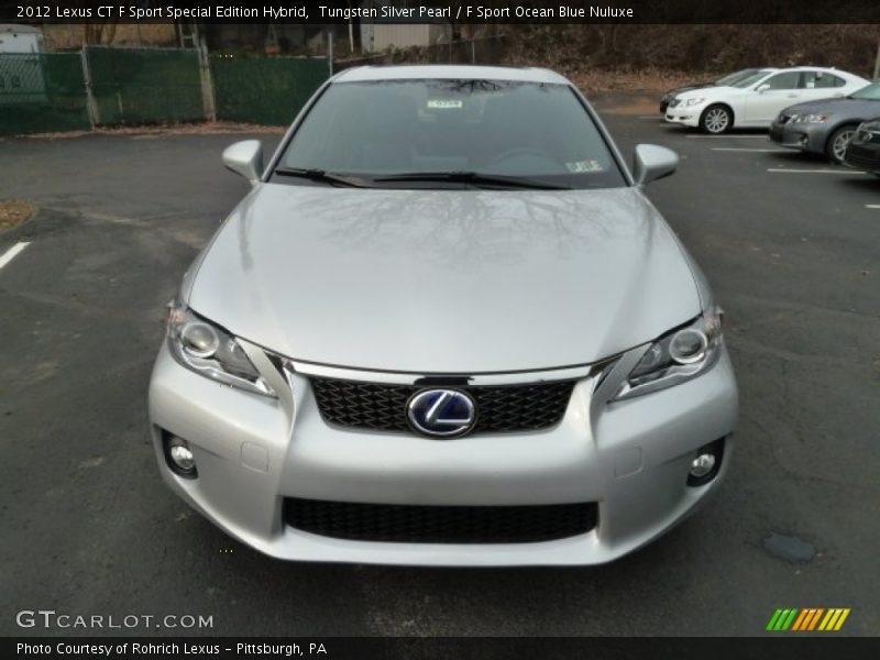 Tungsten Silver Pearl / F Sport Ocean Blue Nuluxe 2012 Lexus CT F Sport Special Edition Hybrid